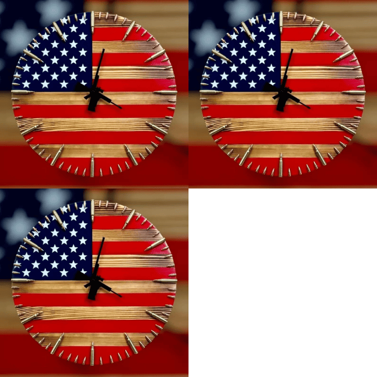 🔥Veteran's Day Pre-Sale 60% OFF🔥Handmade Patriotic Wooden American Flag Clock Wall Decor