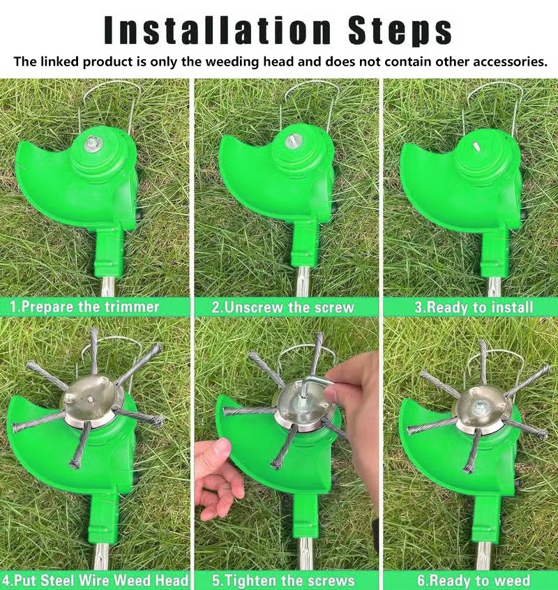 Heavy Duty Steel Wire String Trimmer Replacement Head