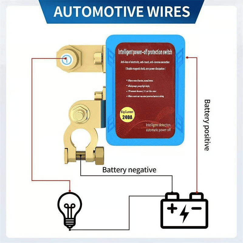 12V High Current Car Remote Battery Disconnect Switch