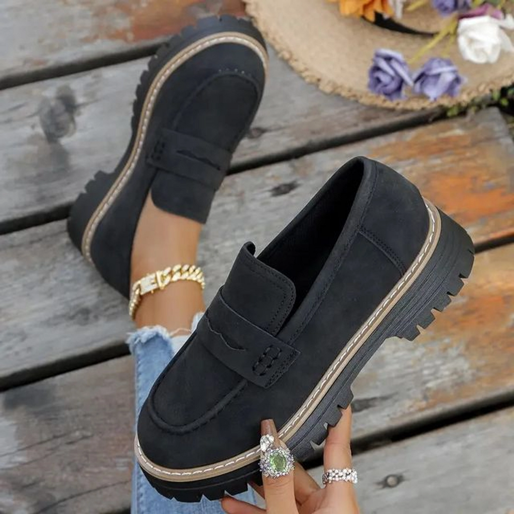 🔥 Last Day 60% OFF 🔥 Women's Lightweight Vintage Penny Loafers - Slip-On Platform Shoes with Thick Rubber Sole