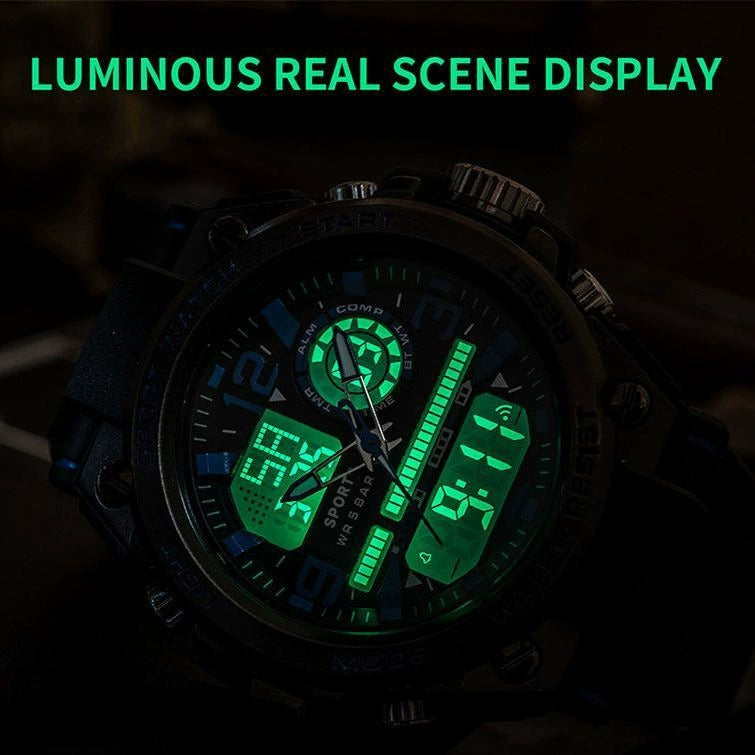 🔥 Hot Sale 70% OFF ⌚ Men's Waterproof Sports Watch with Luminous Display