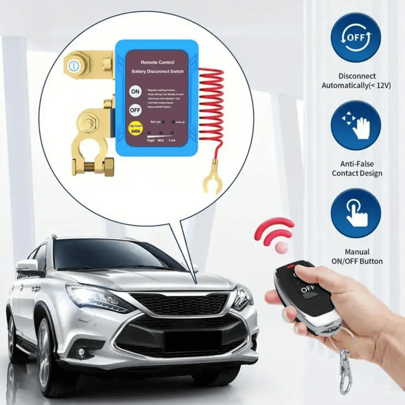 12V High Current Car Remote Battery Disconnect Switch