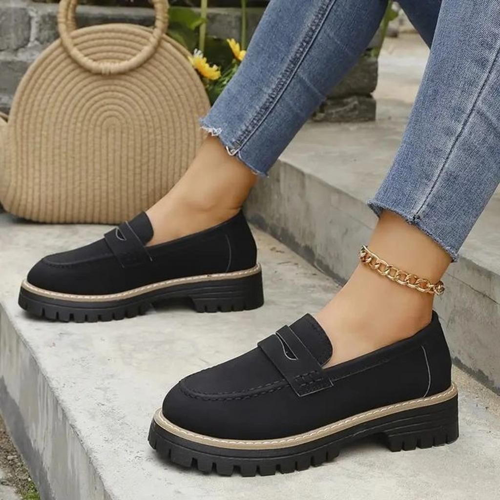 🔥 Last Day 60% OFF 🔥 Women's Lightweight Vintage Penny Loafers - Slip-On Platform Shoes with Thick Rubber Sole