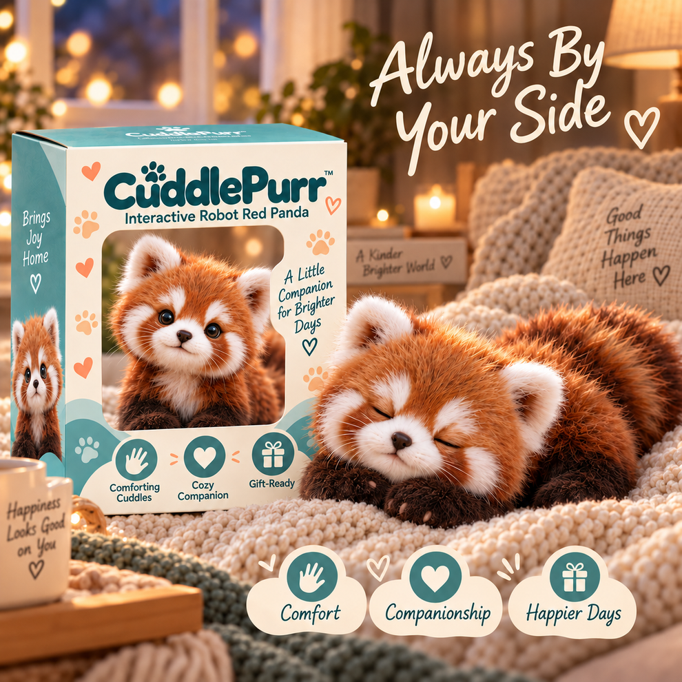 🎄50% OFF 🐾CuddlePurr Red Panda – Interactive Plush Companion | A Little Friend, A Lot of Love