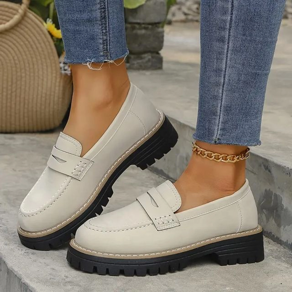 🔥 Last Day 60% OFF 🔥 Women's Lightweight Vintage Penny Loafers - Slip-On Platform Shoes with Thick Rubber Sole