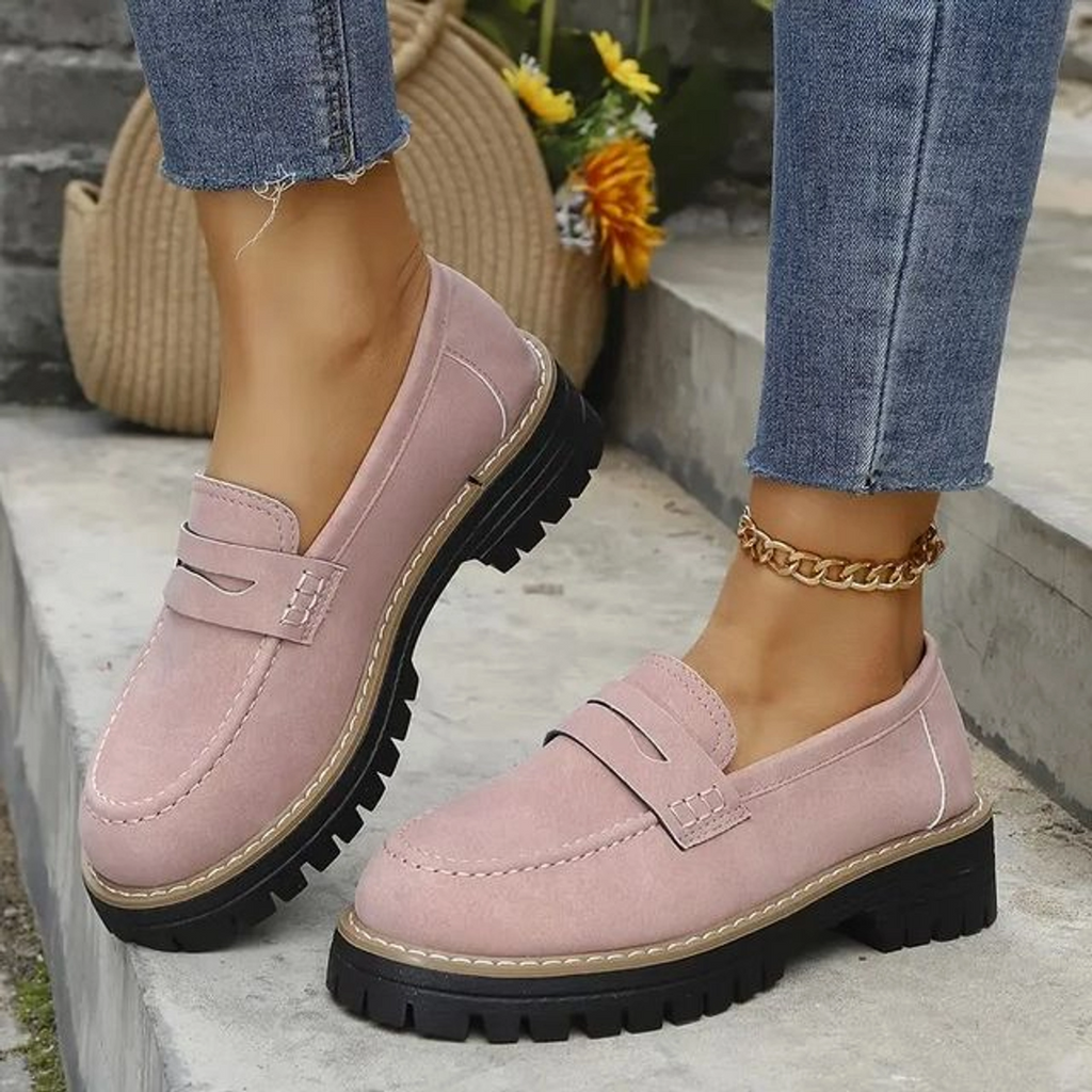 🔥 Last Day 60% OFF 🔥 Women's Lightweight Vintage Penny Loafers - Slip-On Platform Shoes with Thick Rubber Sole