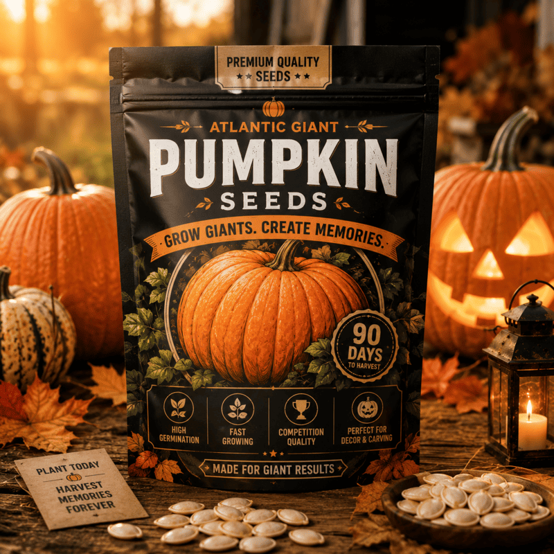 Atlantic Giant Pumpkin Seeds🎃-Grow 400LB Giant Pumpkins in Just 90 Days 🌱