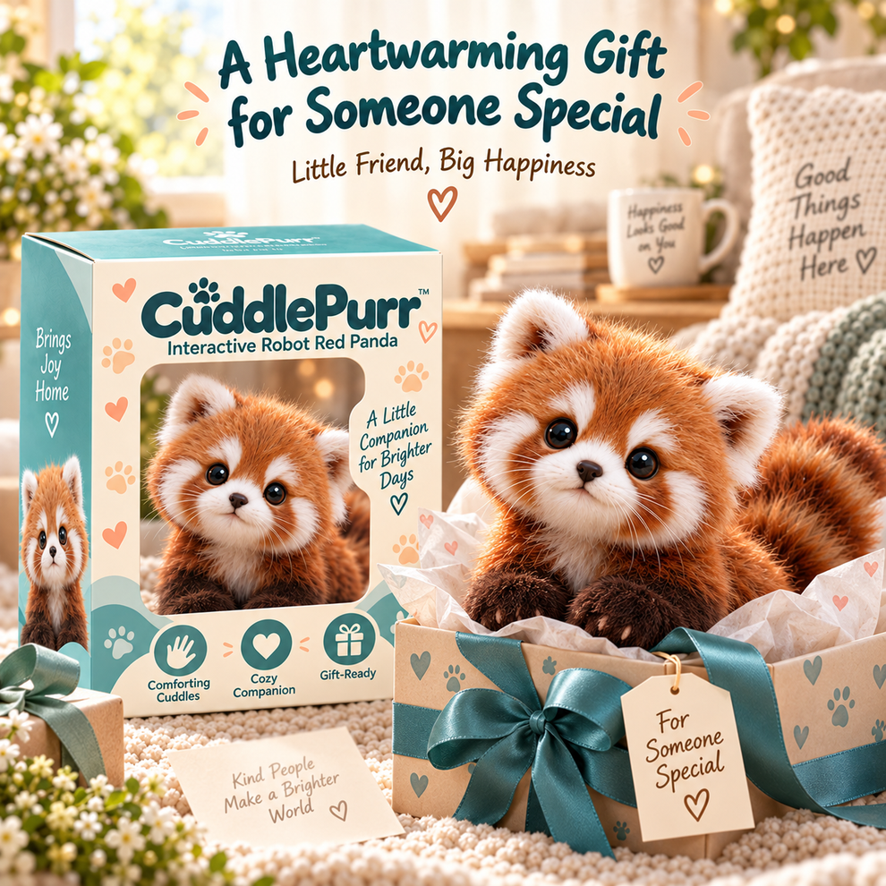 🎄50% OFF 🐾CuddlePurr Red Panda – Interactive Plush Companion | A Little Friend, A Lot of Love