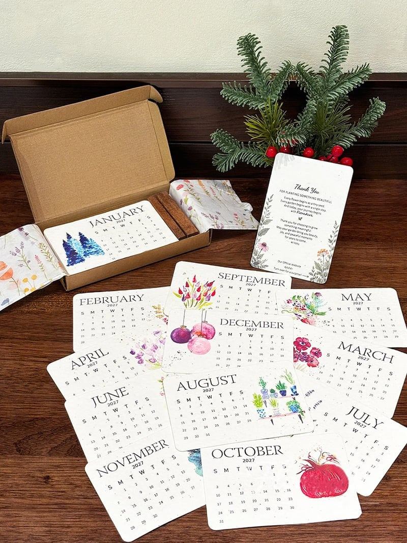 ✨🏆Early Holiday Sale 50% OFF 🌱Eco-Friendly Plantable “Timeless” Seed Calendar 2027