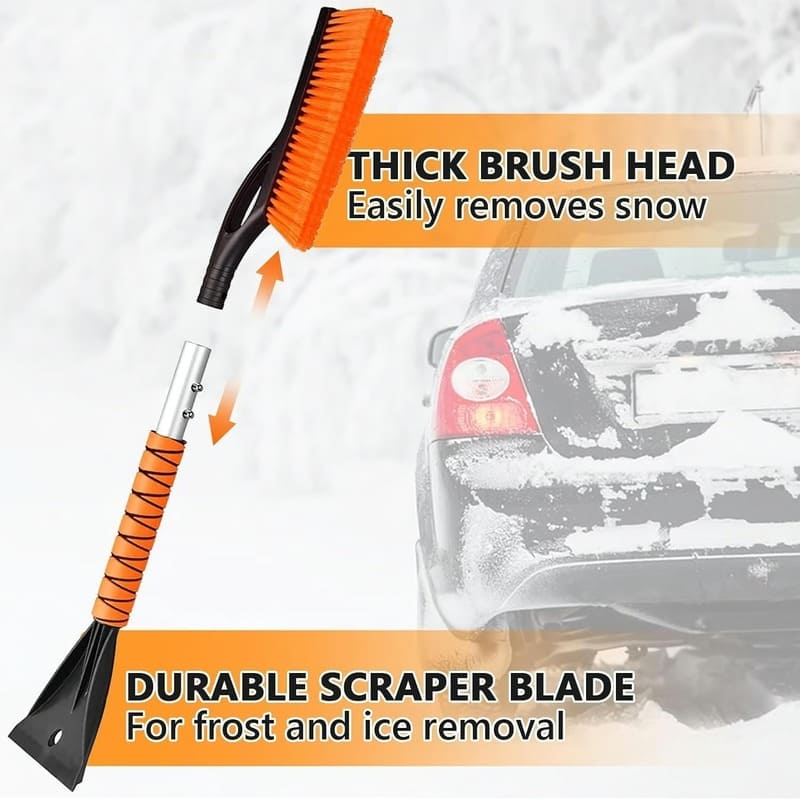Telescopic Car Snow Brush With Ice Scraper