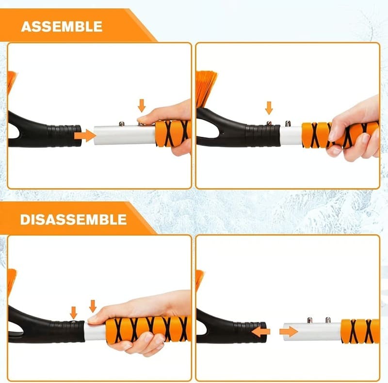 Telescopic Car Snow Brush With Ice Scraper