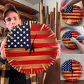 🔥Veteran's Day Pre-Sale 60% OFF🔥Handmade Patriotic Wooden American Flag Clock Wall Decor