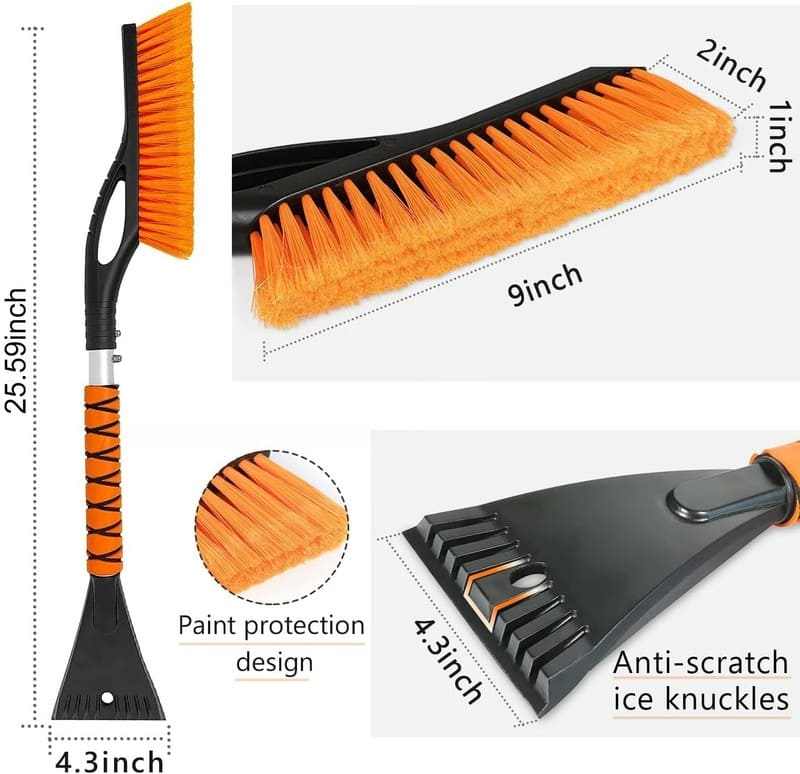 Telescopic Car Snow Brush With Ice Scraper