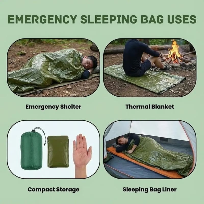 Emergency Waterproof Survival Sleeping Bag for Camping & Hiking