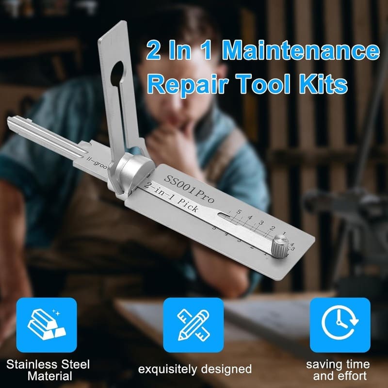 🔥Hot Sale 49% Off ⚒️ Flat Key Lock Compatible Master Key Decoder Tool