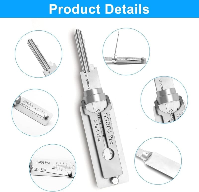 🔥Hot Sale 49% Off ⚒️ Flat Key Lock Compatible Master Key Decoder Tool