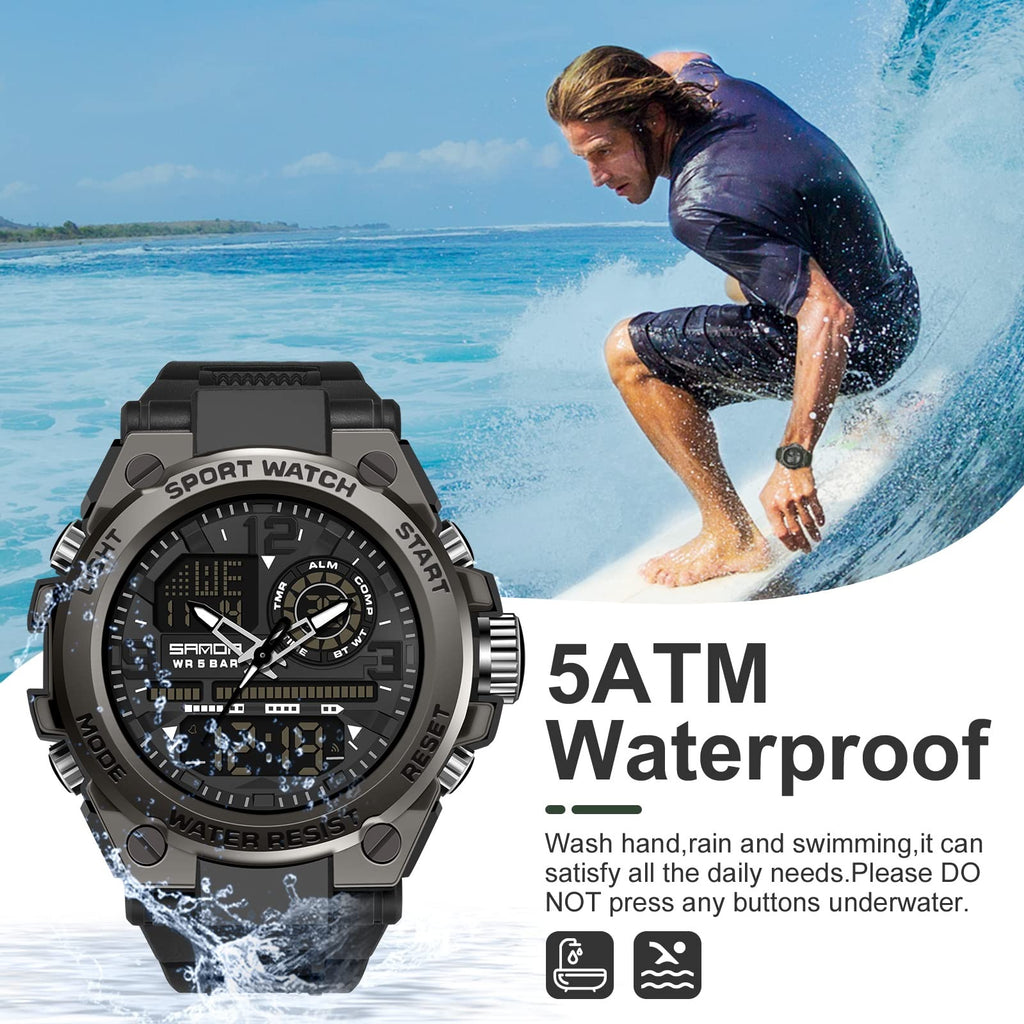 🔥 Hot Sale 70% OFF ⌚ Men's Waterproof Sports Watch with Luminous Display